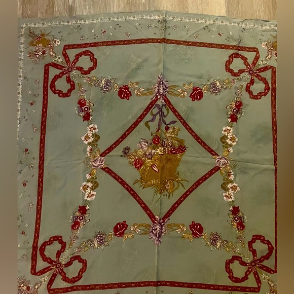 Nina Ricci Accessories - Nina Ricci Floral Embroidered Scarf